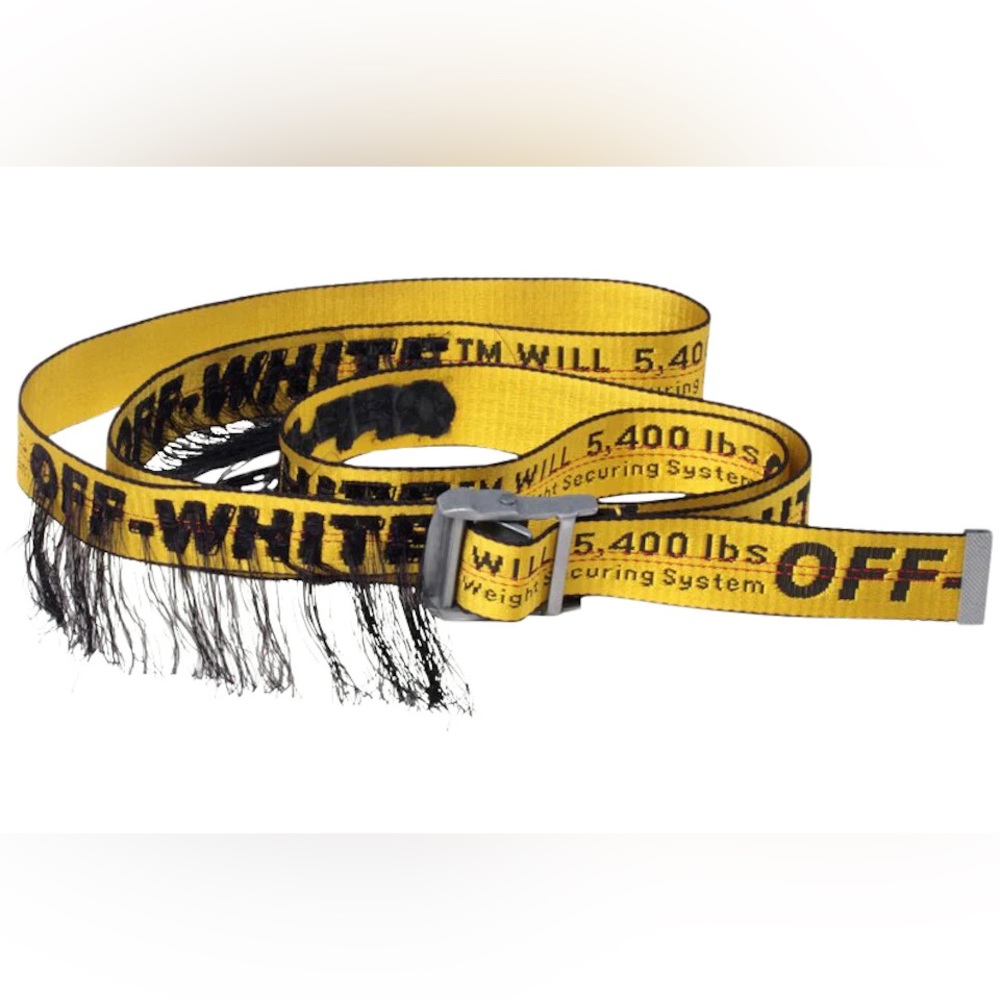 Off White Industrial Artisan Fringe Belt